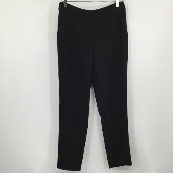 DVF Diane von Furstenberg Genesis crop crepe trousers pants black skinny new 2 - Picture 2 of 6